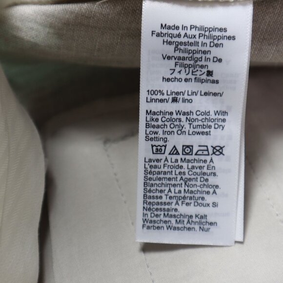 J.Crew Wide-Leg Essential Capri Pant Linen Women's 14 Beige Lagenlook Vacation - Picture 9 of 11